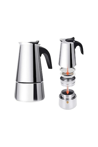 Paslanmaz Çelik Cezve Moka Pot Kahve Makinesi Mocha Espresso Latte Percolator Brewer Latte Kahve Araçları Kahve Tencere