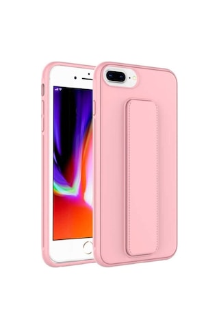 Apple Uyumlu iPhone 7 Plus Kılıf Zore Qstand Kapak Pembe