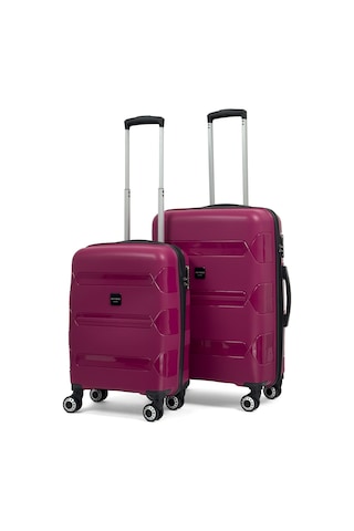 Lucas Polipropilen Kırılmaz Valiz, Kabin Boy&orta Boy Bordo