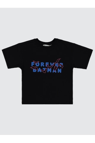 Batman Erkek Çocuk Tişört 6-9 Yaş Siyah