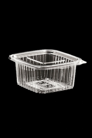 Plastik Kapaklı Sızdırmaz Saklama Kabı 500 Ml Düz Kapak 50 Li Set Tek Kullanımlık Gıda Kabı