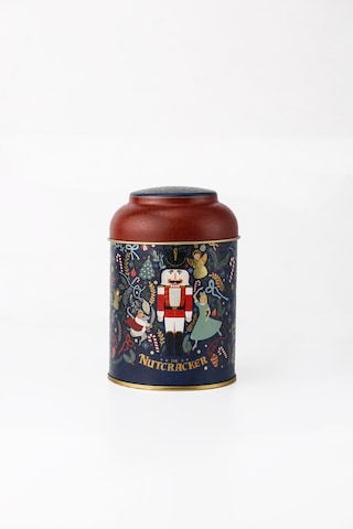 Tales Nutcracker Desenli Yuvarlak Metal Kutu, 9 X 11 Cm, 0.6 Lt