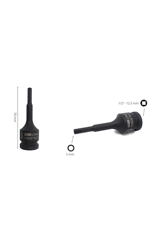 Ceta Form 5 mm 1/2” Havalı Allen (Alyan) Uçlu Lokma C68-H05