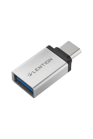 Lention Type C to USB 3.0 Çevirici Dönüştürücü OTG Adaptör Gümüş
