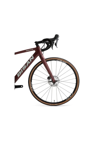 Bisan Reactive Yol Bisikleti 49 Cm Disk Fren 700c Jant 11 Vites Mat Koyu Bordo Krem Mat Çok Renkli