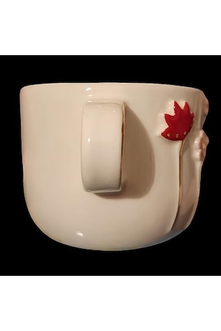Dearmoon House El Yapımı Seramik Mug, 24 Karat Gerçek Altın Bezemeli, Çiçek Desenli, Atlı Karınca Kutulu, Hediye Seti, Lüks Kupa, Acı Kahve