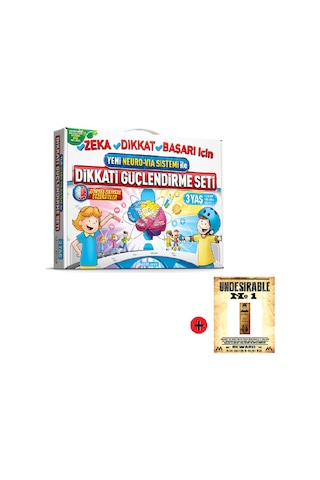 Adeda 3 Yaş Dikkati Güçlendirme Seti + Kişiye Özel İsimli Ahşap Harry Potter Kitap Ayracı