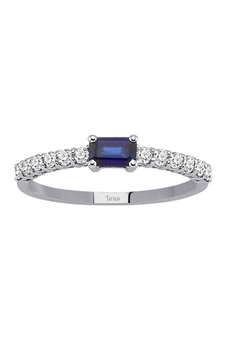 Sirius Pırlanta Ve Baget Kesim Safir Taşlı Yüzük 0804R0321
