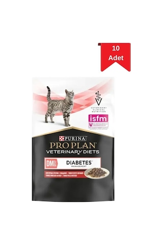 Pro Plan Veterinary Diets Dm St/ox Diabetes Management Sığır Etli Yaş Kedi Maması 85 Gr X 10 Adet