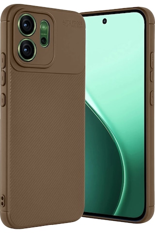 Oppo Reno 14f Auto Focus Karbon Kapak - Kahverengi