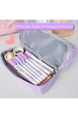 Ww 5 Katlı Büyük Kapasiteli Kalem Kutusu-Mavi