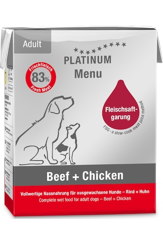 Platinum Sığır Etli Ve Tavuklu Köpek Yaş Maması 375 Gr