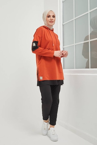 Pamuklu Tunik Pantolon Eşofman Takım TRN2030 Kiremit