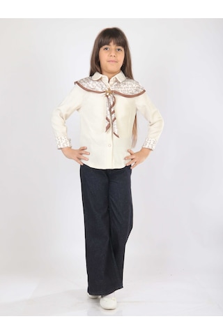 Xo Kids Kız Çocuk 3lu Alt Üst Takım 7-14 Yaş 3904-4904 Ekru
