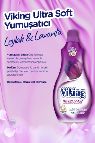 Viking Soft Konsantre Çamaşır Yumuşatıcısı Leylak & Lavanta 6 x 1400 ML