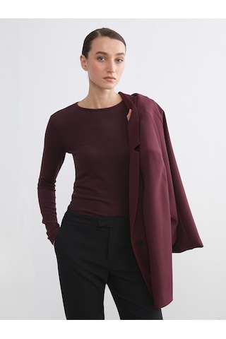 Lcw Everyday Bordo Bisiklet Yaka Kadın Body