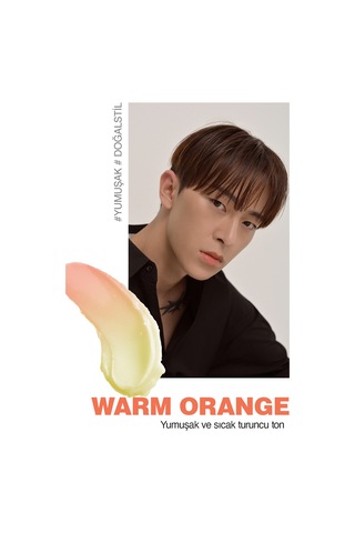 Renk Değiştiren, Hyalüronik Asitli Nemlendirici Balm Dashu Mens Color Change Lip Balm Warm Orange