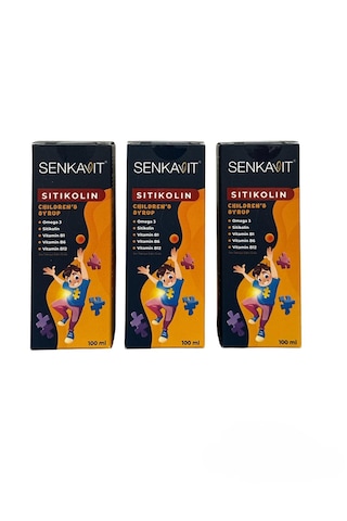 Senkavit Kids Sitikolin Takviye Edici Gıda 3 x 100 ML