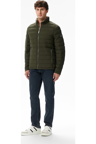 Nautica Erkek Yeşil Regular Fit Çift Taraflı Mont Desenli V622744 Yeşil