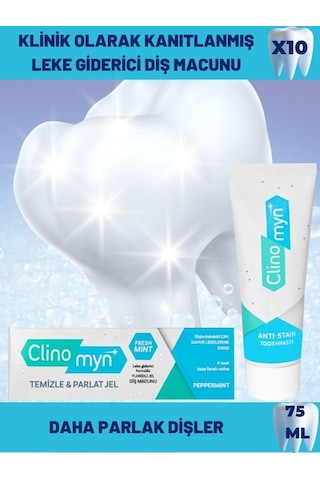 Clinomyn Fresh Temizle & Parlat Jel Diş Macunu 10 x 75 ML