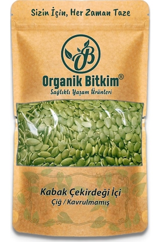Organik Bitkim Kabak Çekirdeği İçi Çiğ 1 KG