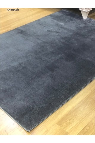 Kaymaz Taban Pofuduk Post Peluş Halı Beyaz-Antrasit-Vizon