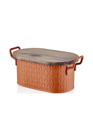 The Mia Prizma Ekmek Saklama Kabı Terracota 40x22x18 Cm Turuncu