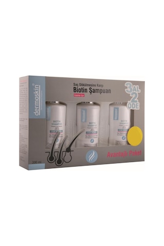 Dermoskin Kadın Biotin Şampuan 3 x 200 ML