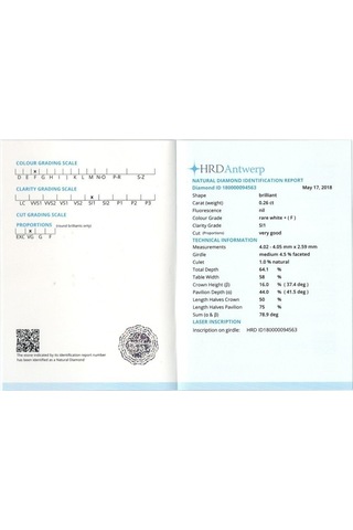 Hrd Sertifikalı - Tektaş Pırlanta Yüzük - 0,26 Karat 14 Ayar (518570060)