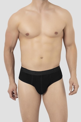 Arma Yıldız Erkek Bambu Slip Külot Düz Siyah 3'lü Paket Siyah