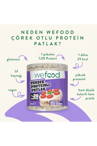 Wefood Çörek Otlu Protein Patlak 80 G 3'lü 8683347037759