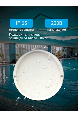 Leek Banyo İçin Su Geçirmez 15w Ip65 Yuvarlak Led Lamba 286261770 Beyaz