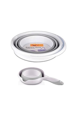 Gri Katlanabilir Konana Ve Gri Katlanabilir Maşrapa, Sepetkitchen Çok Renkli