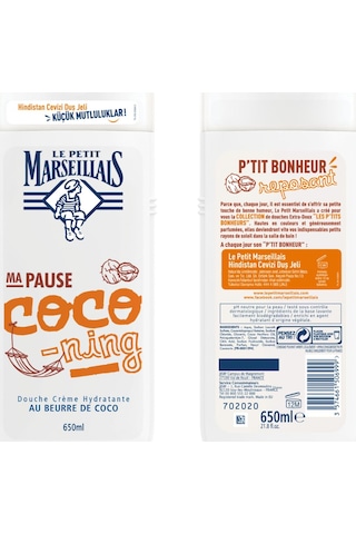 Le Petit Marseillais Bonheur Hindistan Cevizi Banyo ve Duş Jeli 650 ML
