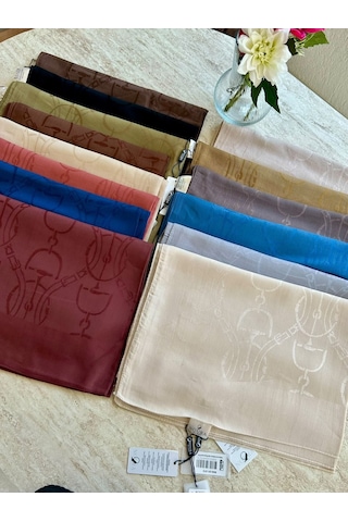 Noura Scarf Diamond Maria Şal Gümüş Çok Renkli