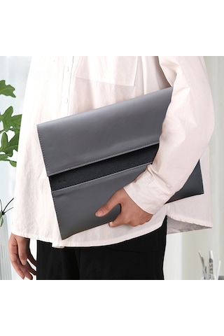 Lenyes Lb511 Nfc Tag Özellikli 14 İnç Su Geçirmez Laptop Kılıfı Gri
