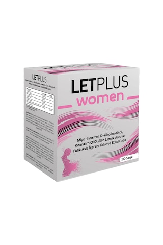 Letplus İnositol Woman Folik Asit İçeren Takviye Edici Gıda 30 Şase