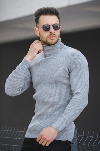 Oksit Seka 813 İnce Fitilli Slim Fit Erkek Boğazlı Kazak 001
