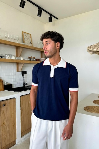 Polo Yaka Triko Regular Tişört Lacivert Lacivert