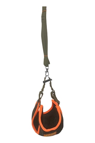 Markapet Kedi Köpek Havalı Göğüs Tasma Seti Large 38-45 CM + 130 CM Haki Turuncu