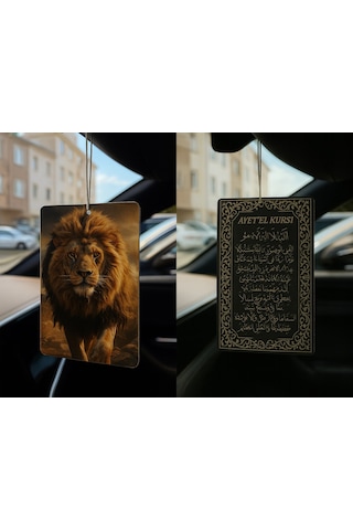 Aslan Ve Ayetel Kürsi - İkili Oto Kokusu - Dekoratif Araç Kokusu Ve Aksesuarı