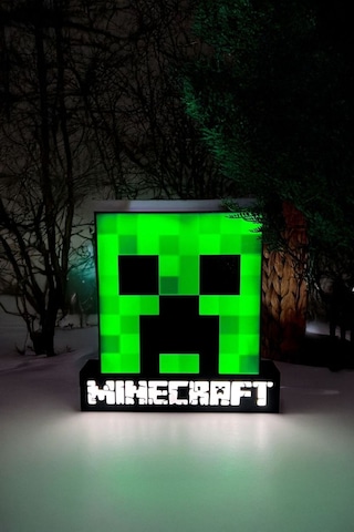 Minecraft Creeper Tasarımlı Dekoratif Aydınlatma Gece Lambası Çok Renkli