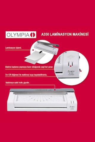 Olympia A350 Combo A3 Laminasyon Makinesi + 15 PVC Filmi