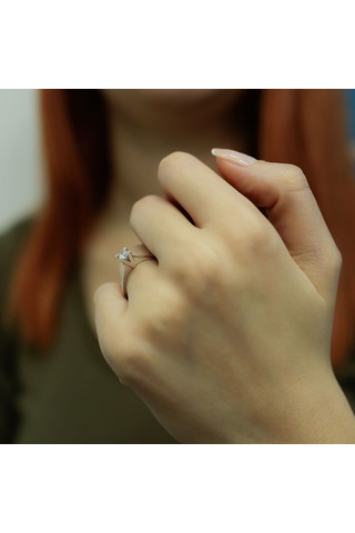 Lova F Renk 0,25 Karat Pırlanta Tektaş Yüzük - 1020096