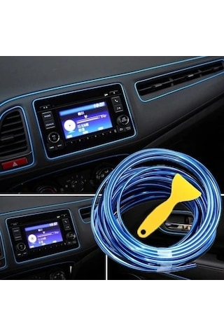 Volkswagen Tiguan Araç Içi Mavi Renk 5 Metre Torpido Ip Trim Fitili