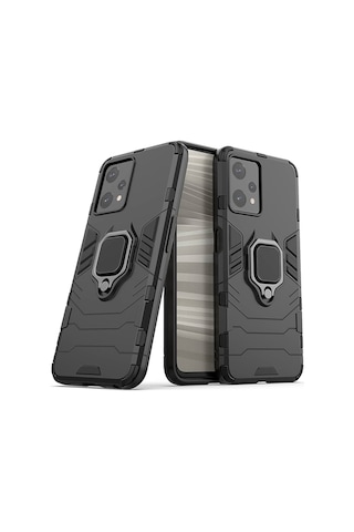 Realme 9 Pro Batman Serisi Yüzükstandlıarmorkılıf - Siyah Al3349