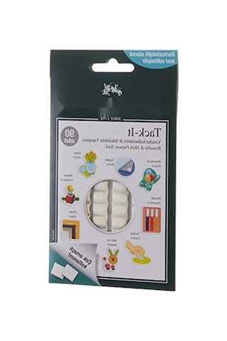 Yeniden Kullanılabilir Beyaz Yapıştırıcı Hamur, 50 Gr, 90 Parça, İz Bırakmaz