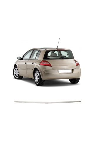 Renault Megane 2 Hb Uyumlu 2004-2010 Krom Bagaj Alt Çıtası Paslanmaz Çelik