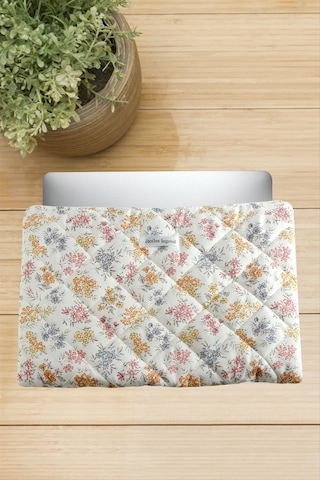 Çiçek - 943 - Desenli Labtop Bilgisayar Çantası 13 14 İnç - Spt-gld - - Beyaz