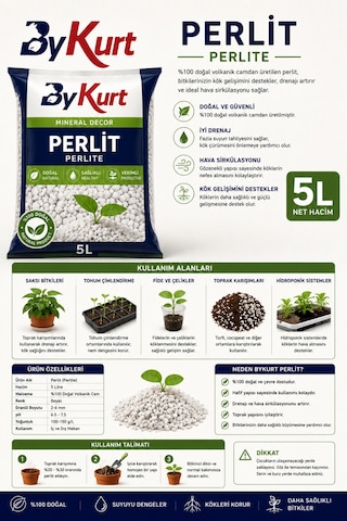 Tarım Perliti Çiçek Toprağı Karışımı 5 Litre Toprak Perliti 10 L